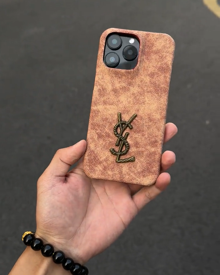 聖羅蘭扎染立標翻毛皮手機殼-ZUIHANG SHOP